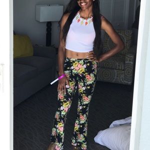 Floral booty pants